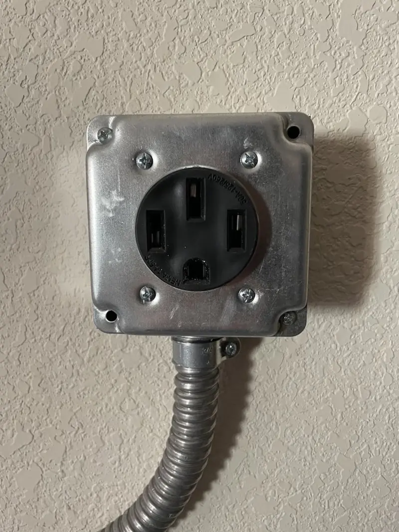 NEMA 14-50 outlet installed for Electrical Panel Upgrade in O'Hara